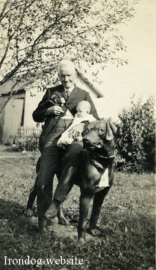 William E. Clingan with great-granddaughter, ca. 1930