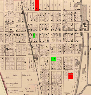 Portion of 1871 Tippecanoe City Plat Map